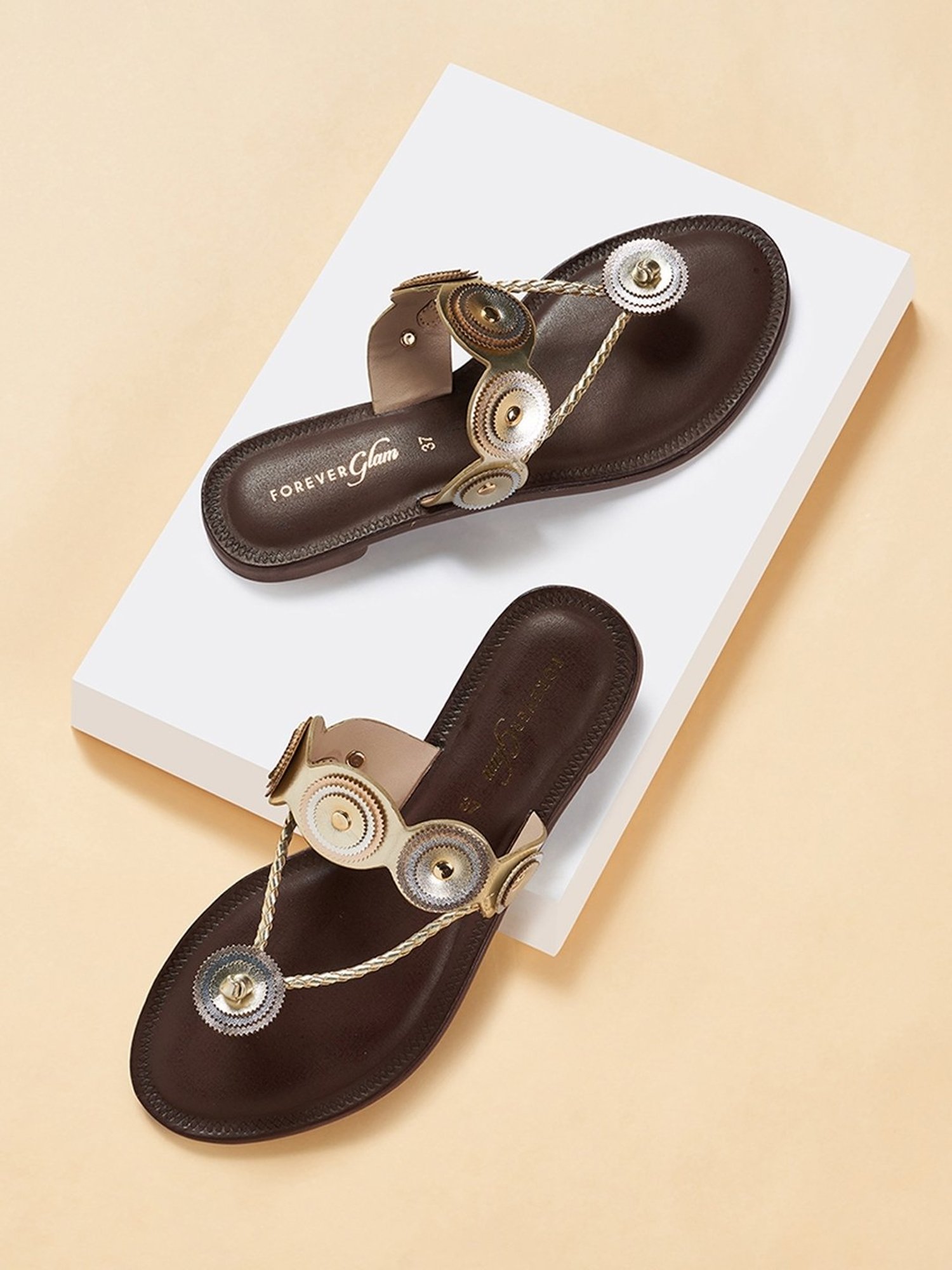 Forever Glam by Pantaloons Women's Multicolor Thong Sandals