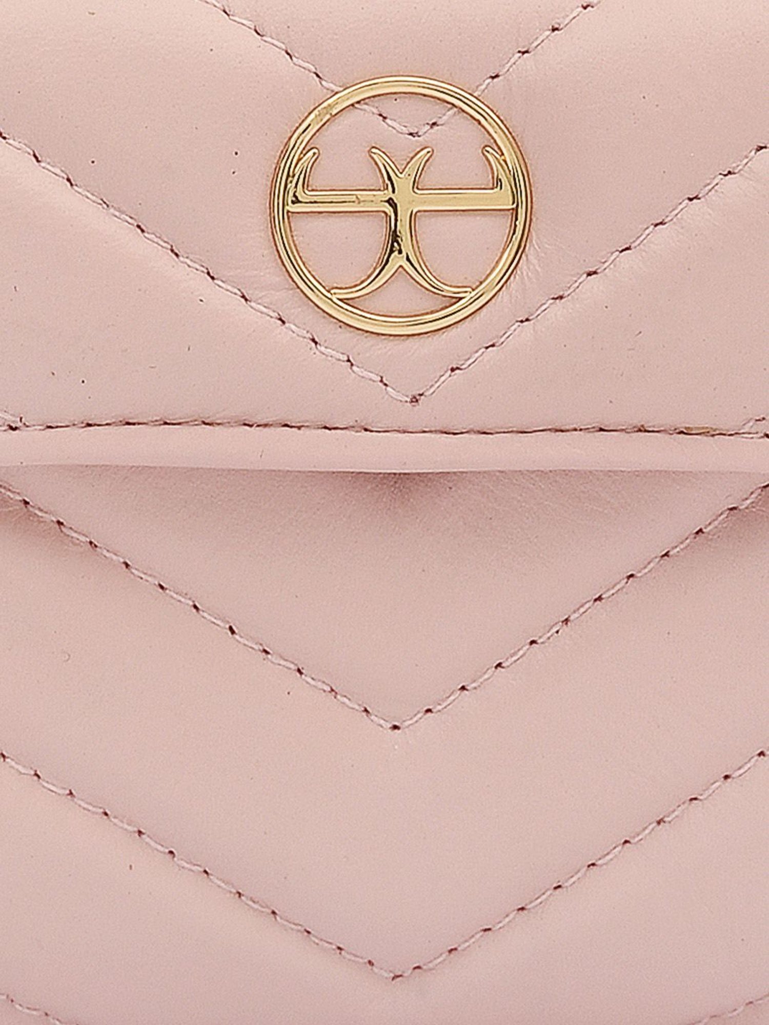 Eske Paris Pink Textured Zip Around Wallet for Women