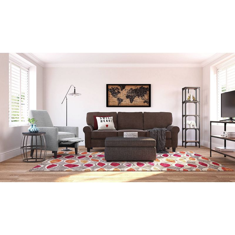 64" Overland Bookshelf Wood and Black Metal - Serta