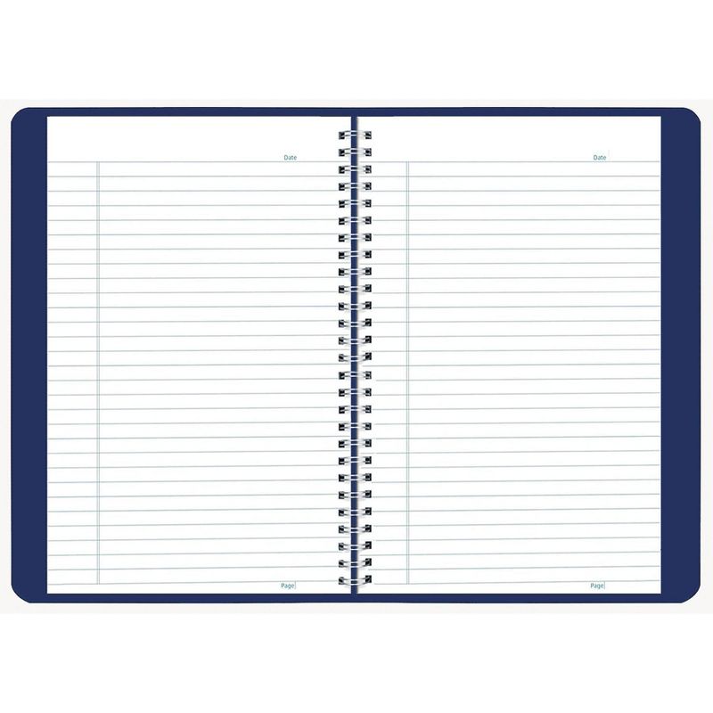 Blueline Poly Cover Notebook 6 x 9 3/8 Ruled Twin Wire Binding Blue Cover 80 Sheets B4082