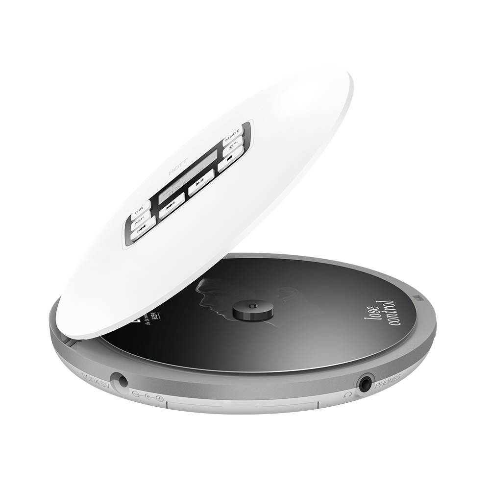 HOTT Portable CD Player Personal Compact Disc Player with LCD Display Stereo Earbuds and USB Power Adapter Electronic Skip Protection Anti-Shock Function