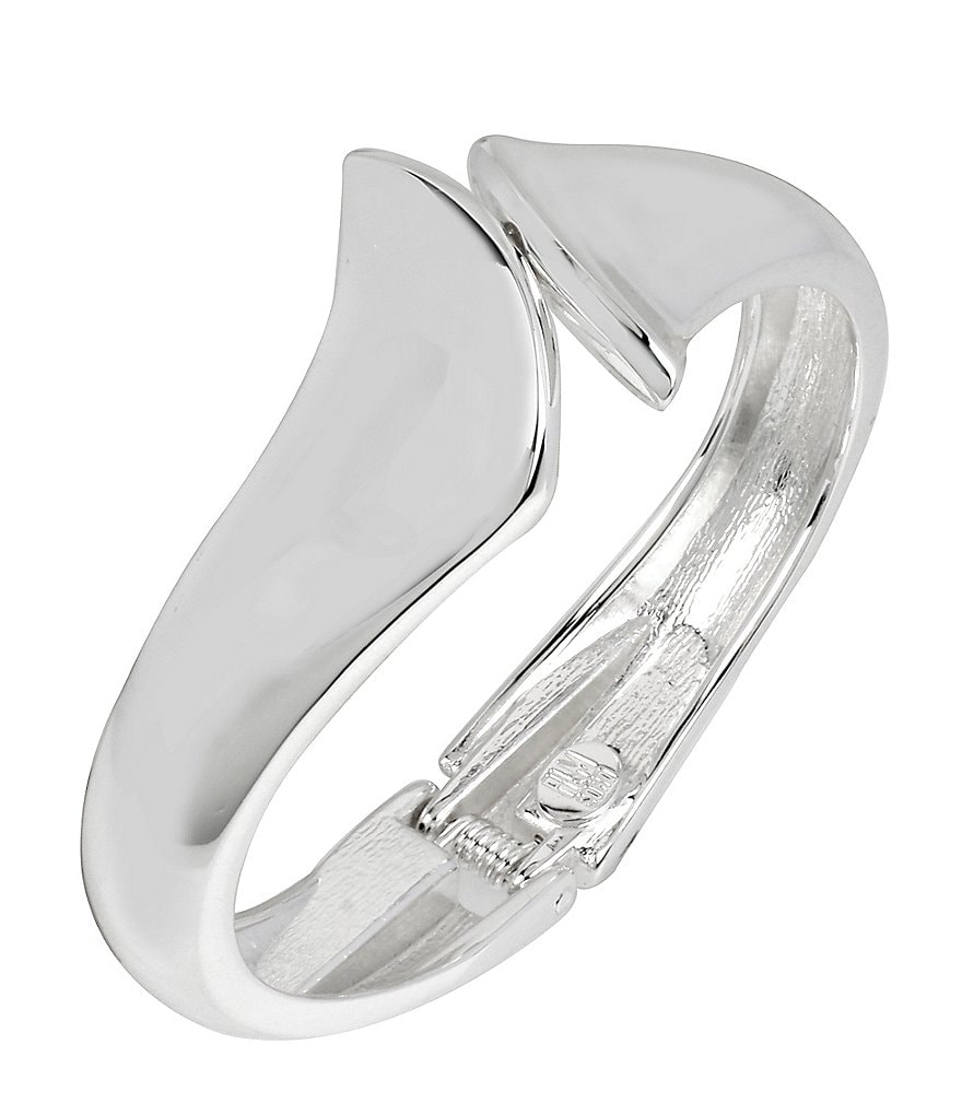 Robert Lee Morris Soho Sculptural Bypass Hinged Cuff Bracelet