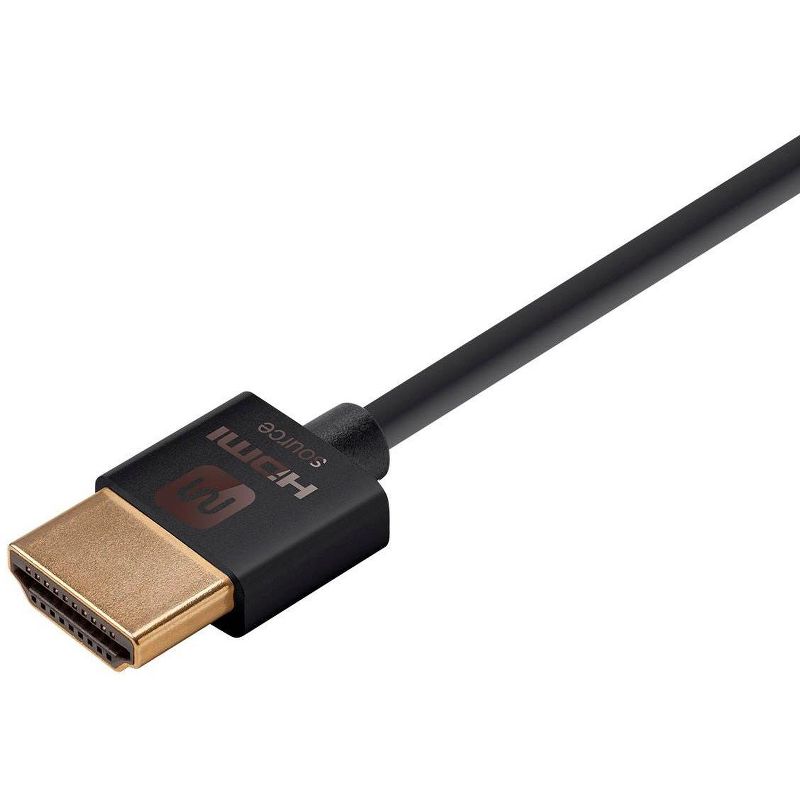 Monoprice HDMI High Speed Active Cable - 10 Feet - Black, 4K@60Hz, HDR, 18Gbps, 36AWG, YUV 4:4:4 - Ultra Slim Active Series