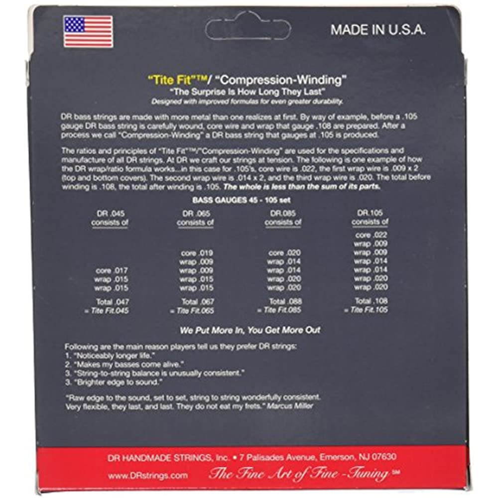 DR Lo-Rider Stainless Steel - Medium - 4-String - Bass Guitar Strings