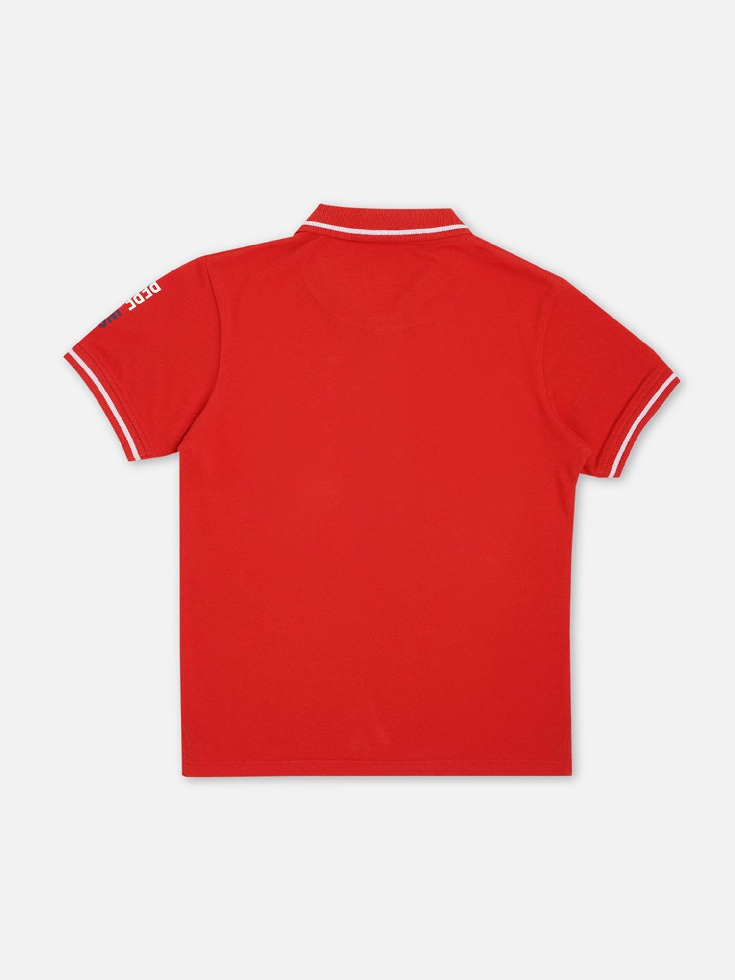 Pepe Jeans Kids Red Graphic Print Polo T-Shirt