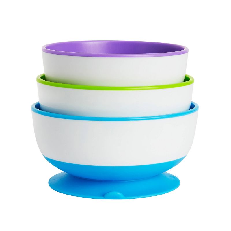 Munchkin 3pk Stay-Put Suction Bowls