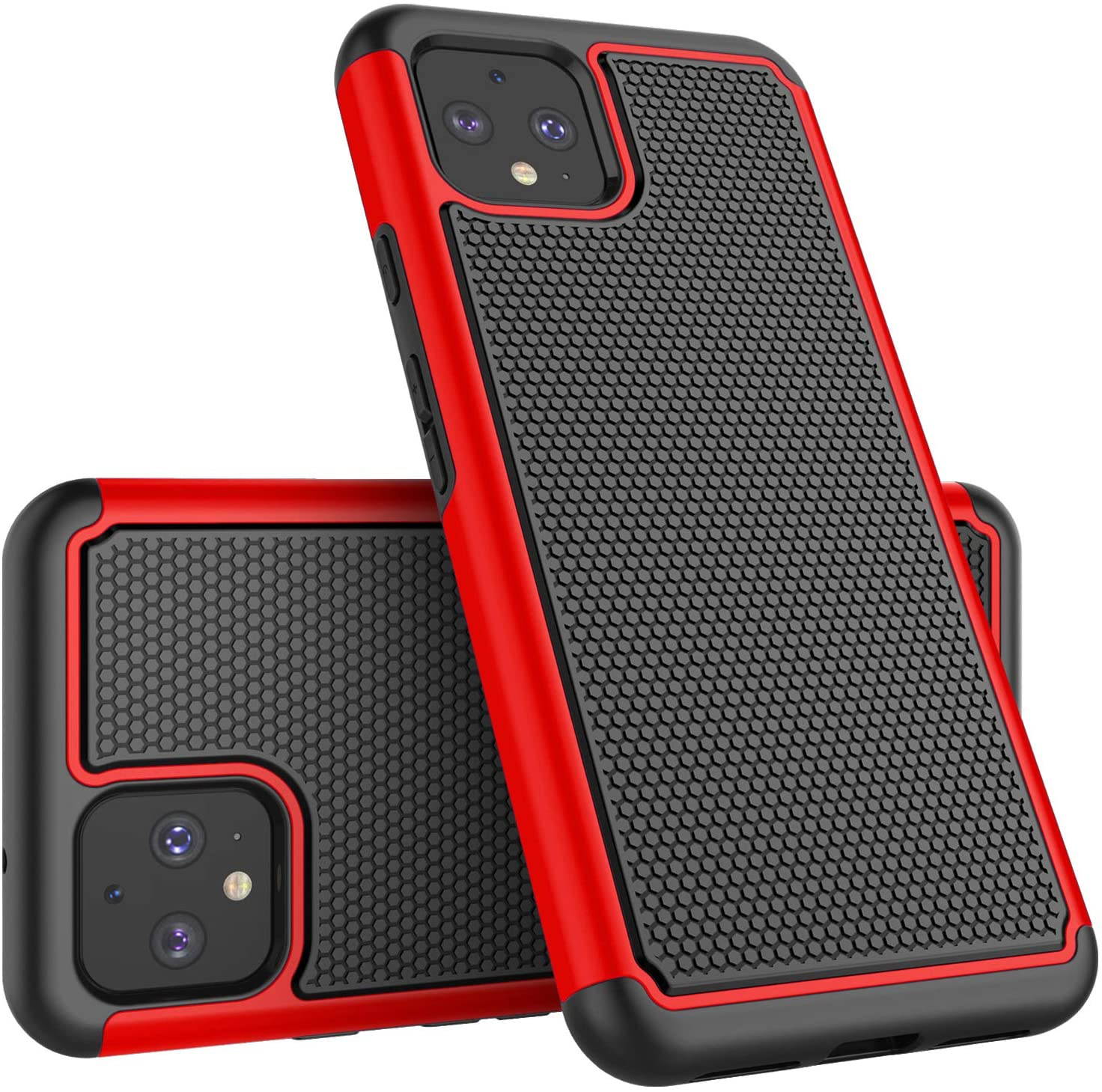 Google Pixel 4 XL Case, 2019 Google Pixel 4XL Cute Case, Tekcoo [Tmajor] Shock Absorbing [Green] Rubber Silicone & Plastic Scratch Resistant Bumper Grip Sturdy Hard Phone Cases Cover