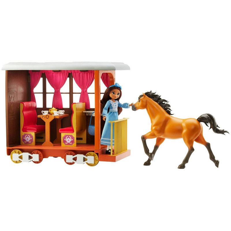 Spirit Untamed Lucky's Train Home Playset with Lucky Doll, Train & Figure Set
