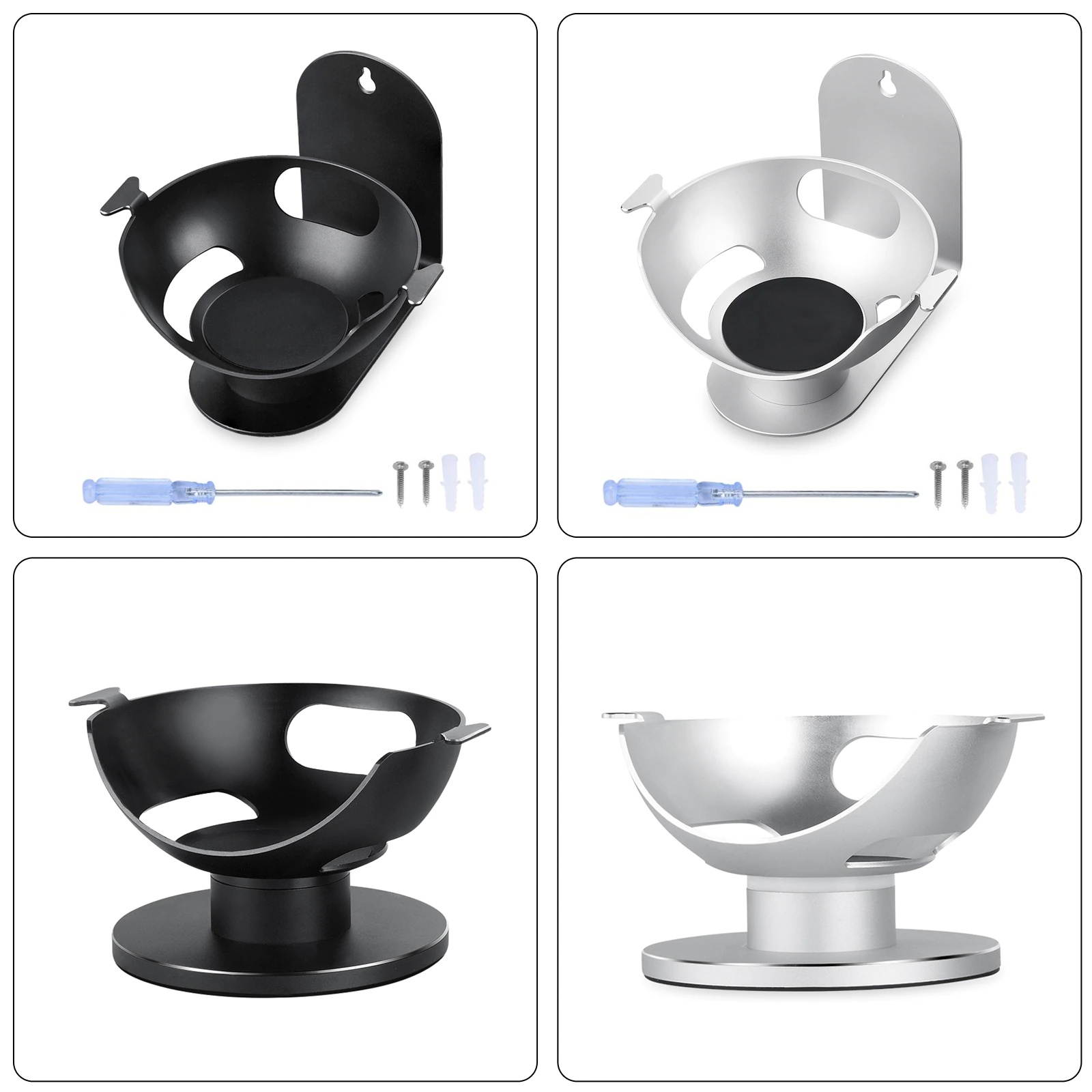 Newest Smart Speaker Stand Aluminum Alloy Hanger Holder Replacement for Echo Dot 4th Gen Speaker Wall Mount/Desk Type to Option