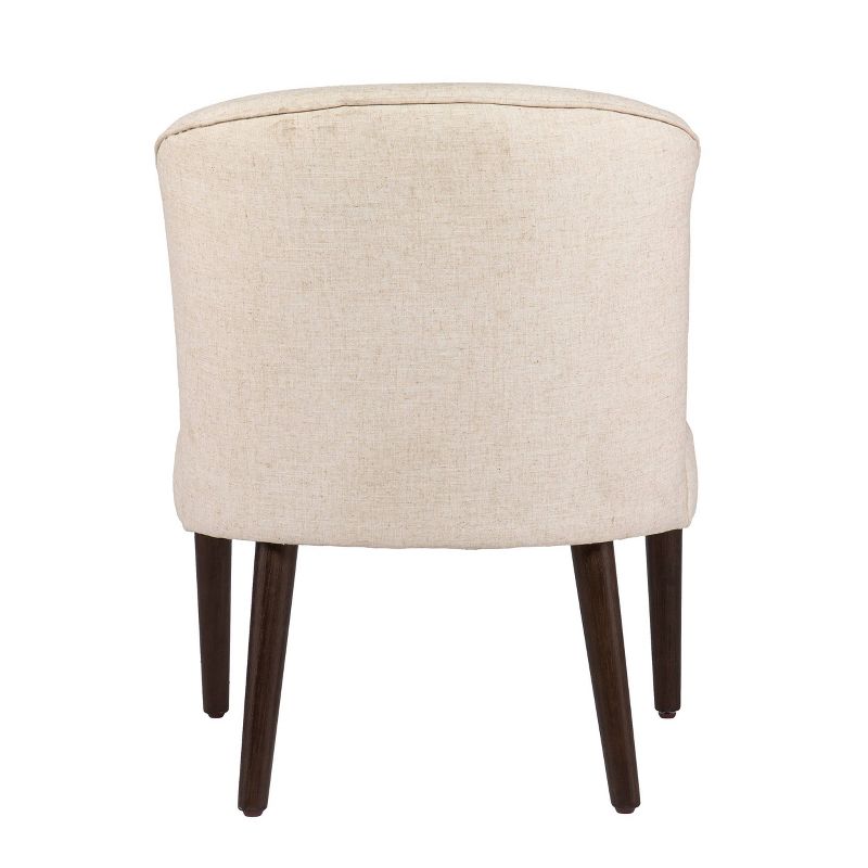 Berclun Upholstered Accent Chair White/Brown - Aiden Lane