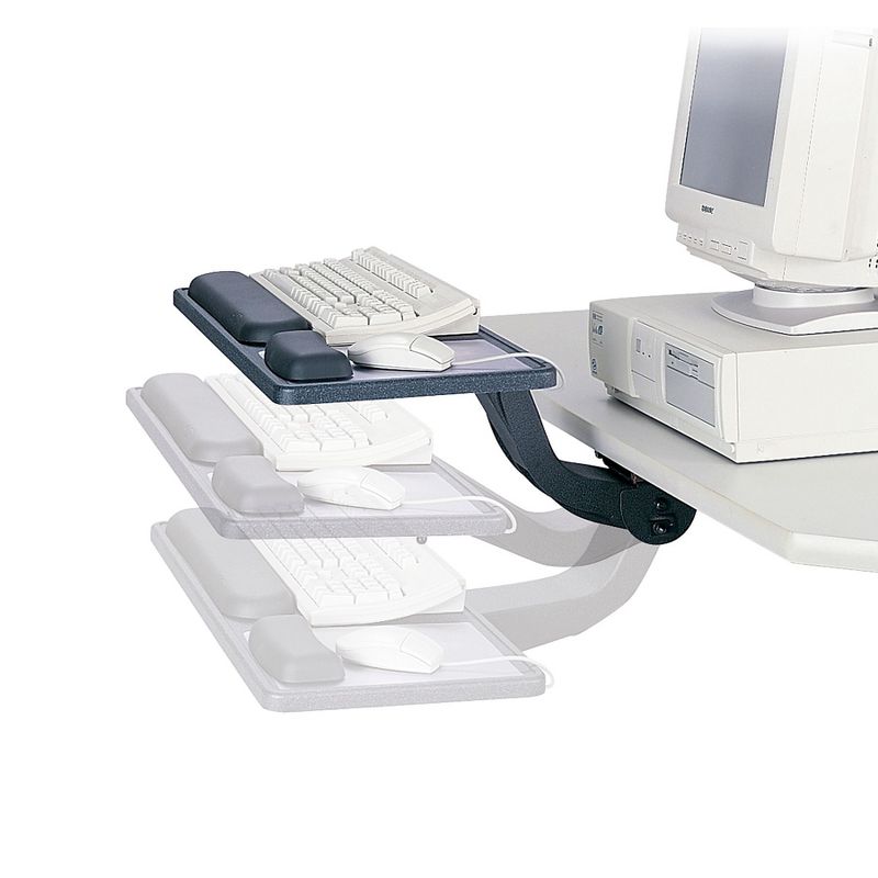 Safco Ergo-Comfort Adjustable Keyboard Drawer, Black 2196