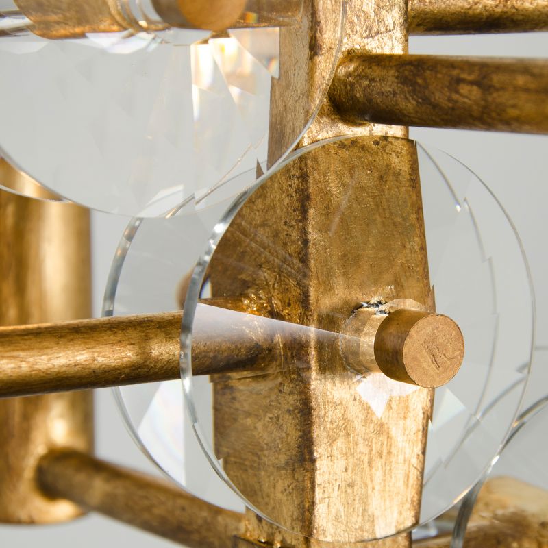 31" Engeared 4 Light Chandelier Antiqued Gold Leaf - Varaluz