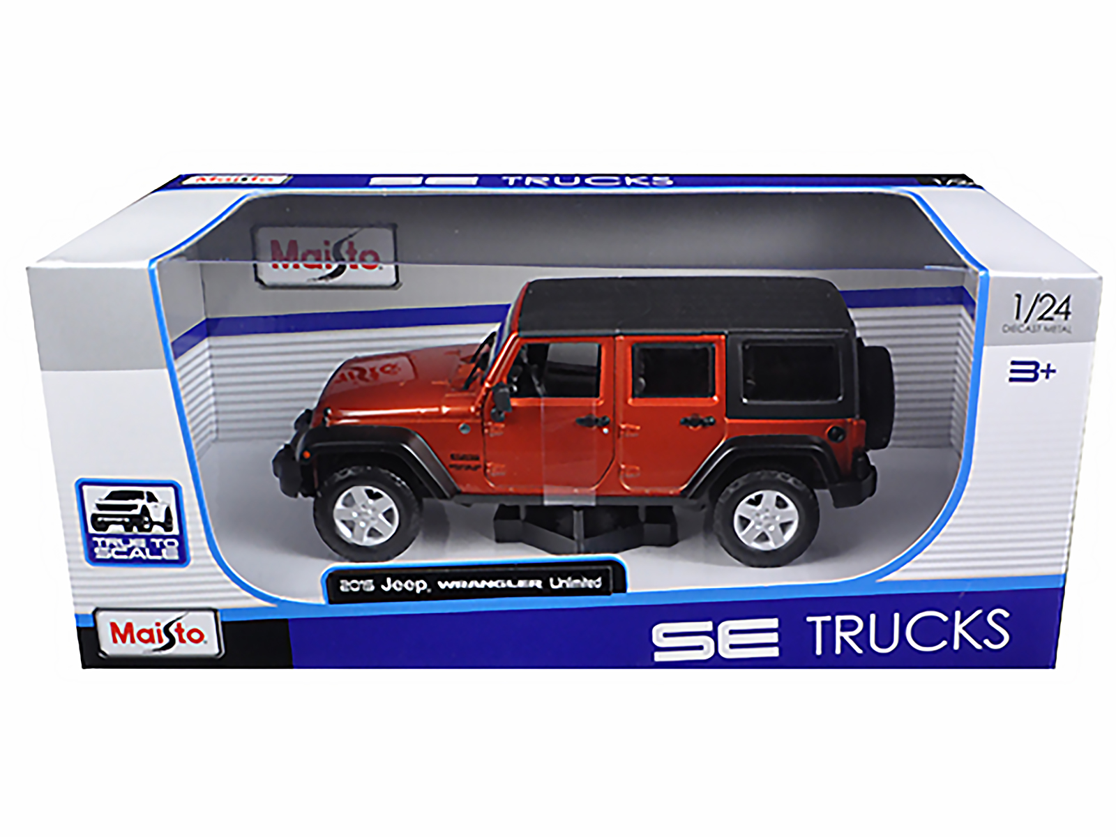 Jeep Red with Horse Trailer Blue and Horse Accessory Diecast Model by Siku