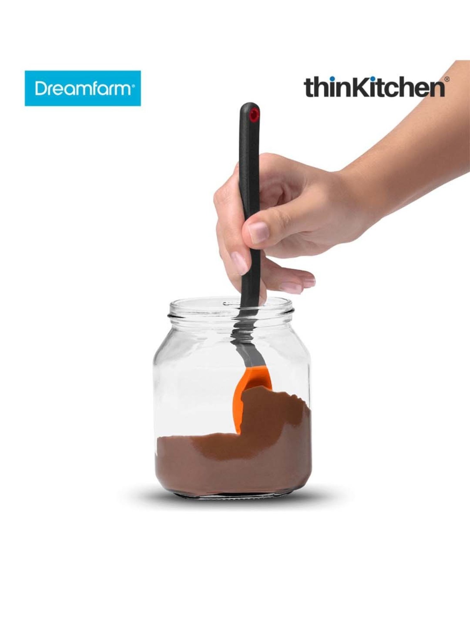 Dreamfarm Orange Nylon Lestrain Drip-Catching Sit-Up Scoop Strainer