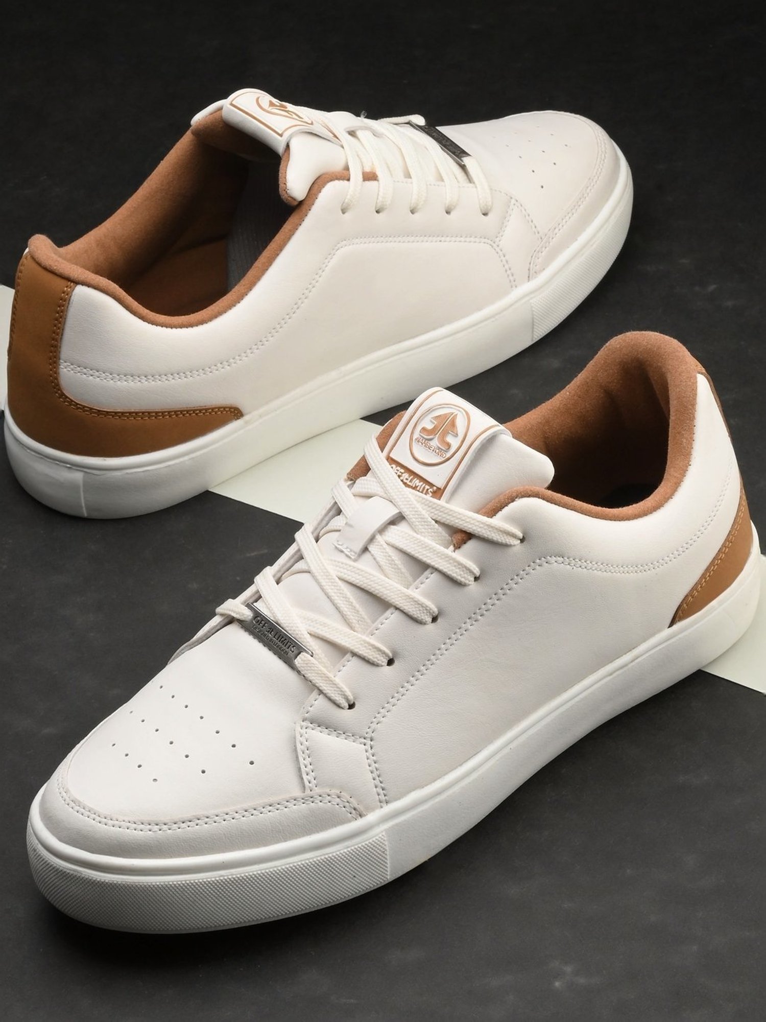 Off Limits Men's GINZA White & Tan Casual Sneakers