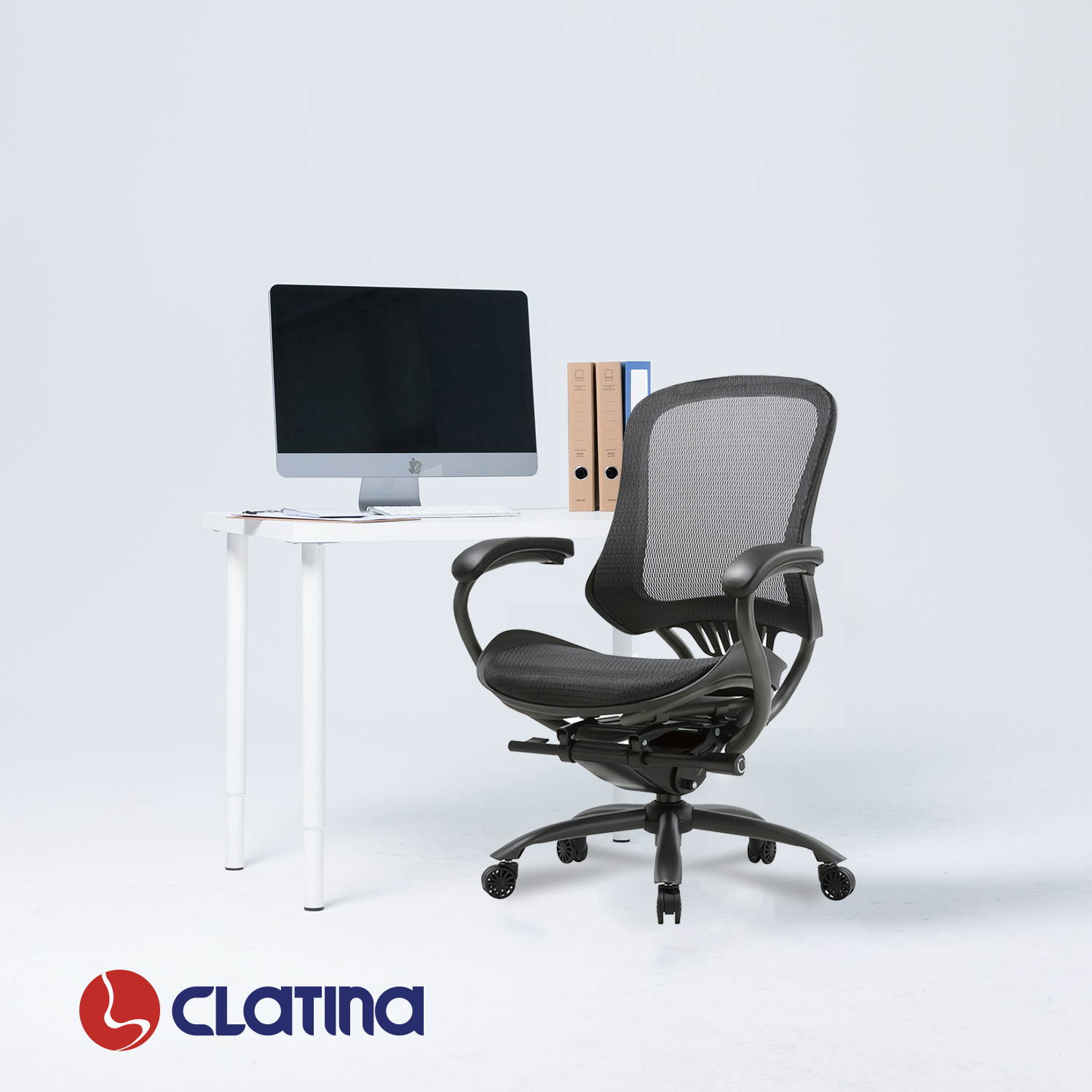 CLATINA LYL Series Ergonomic High Mesh Swivel Executive Chair with Adjustable Height Arm Rest and Lumbar Support Back for Home Office