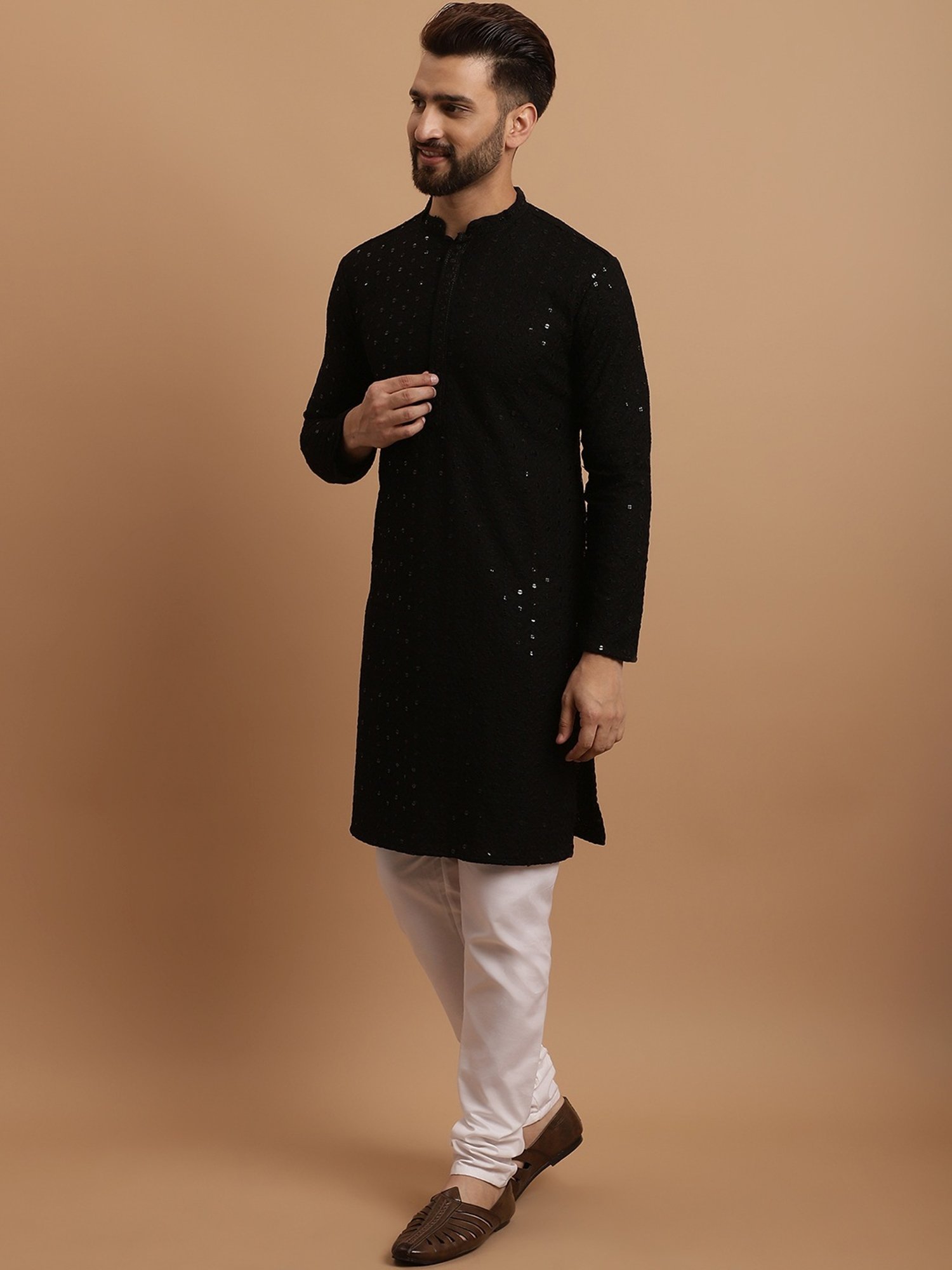 Sojanya Muilticolored Regular Fit Embroidered Kurta Set With Jacket