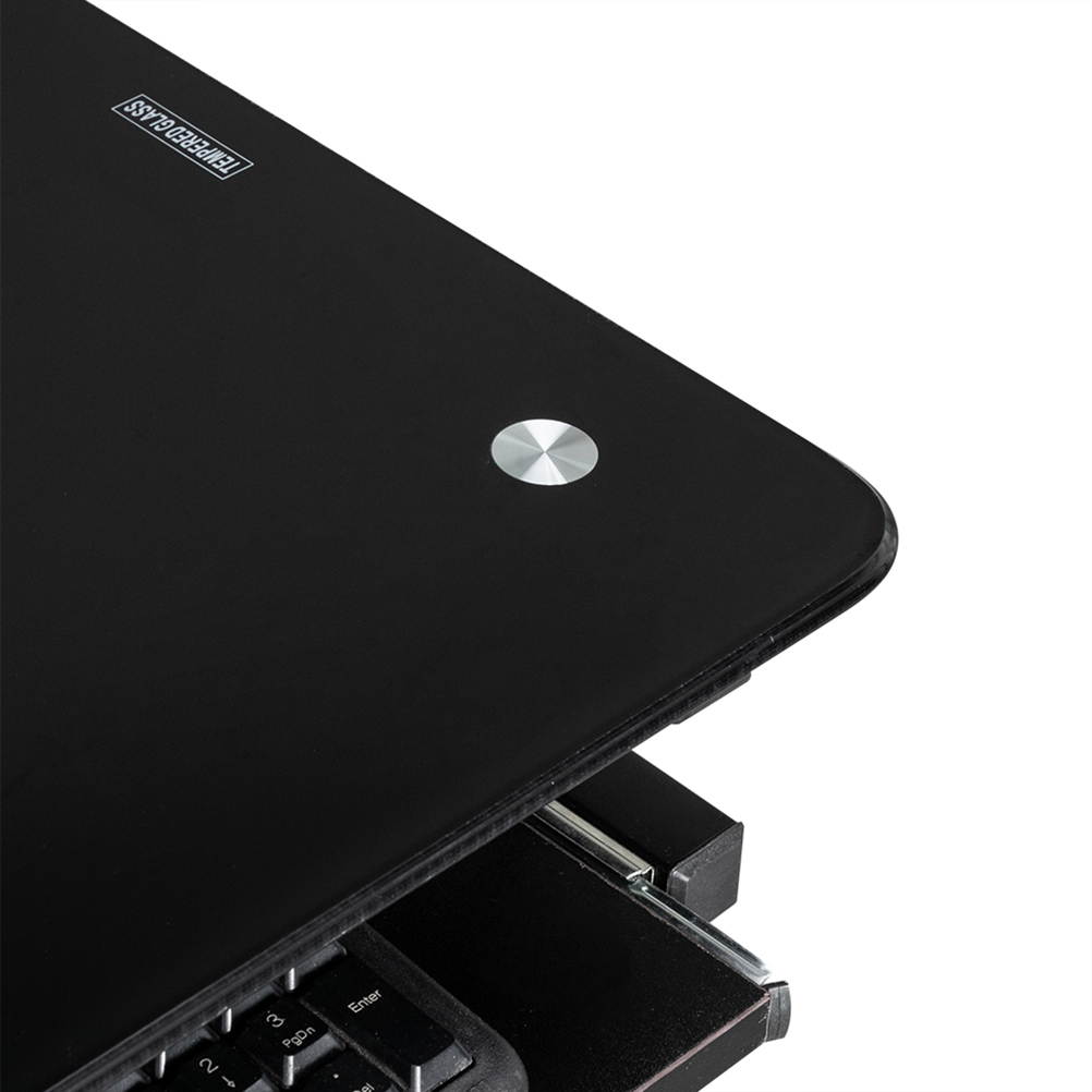 HOMEMAXS 29" Computer Desk, 4 Floor Game Tablefor Small Space with Keyboard Drawer, Chassis Rack and Shelf