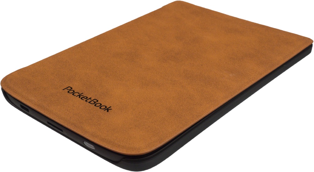 PocketBook Cover for Touch Lux4/Basic Lux2 Shell Brown; PU leather imitation; (WPUC-627-S-LB)