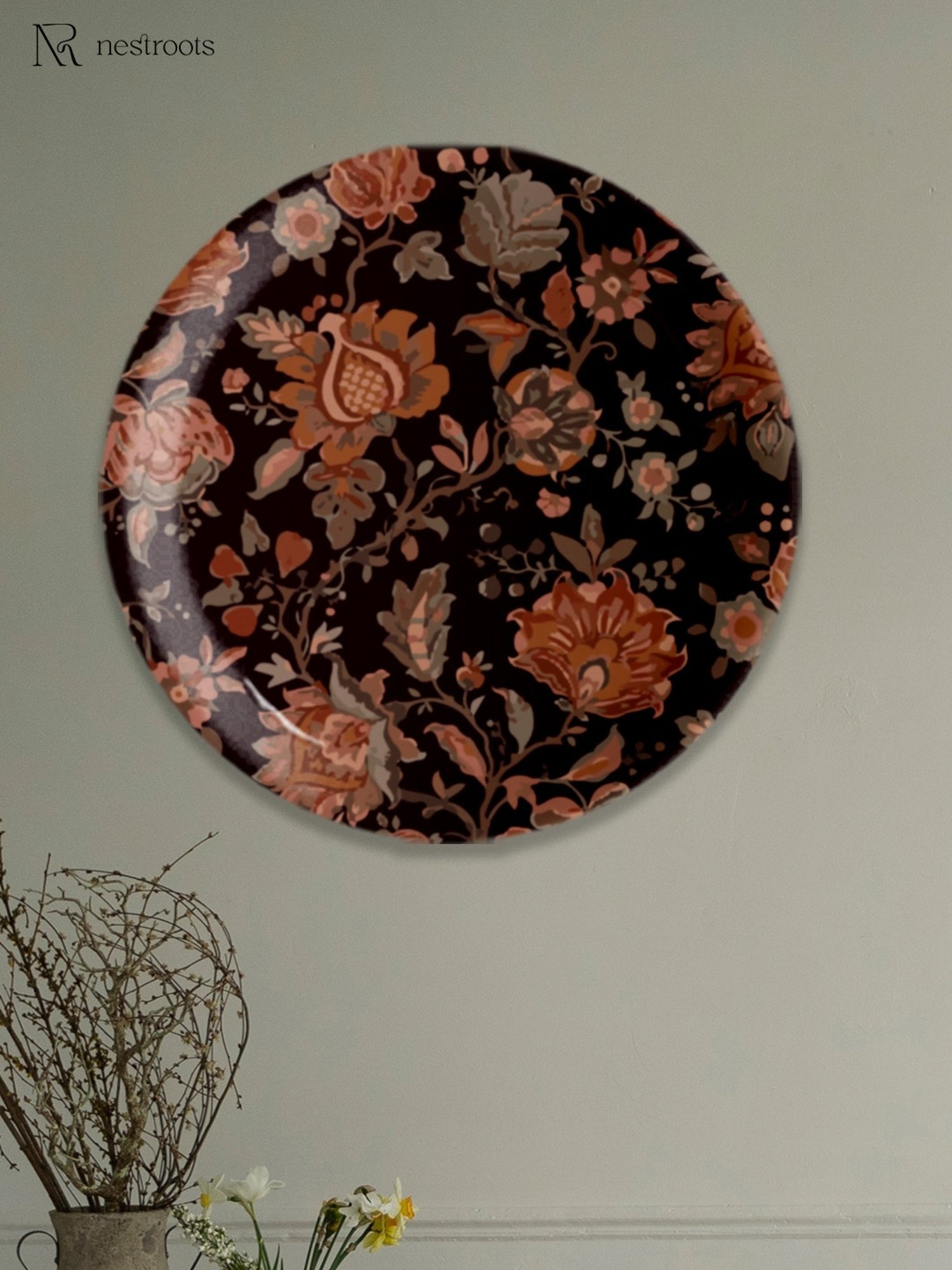 Nestroots Contemporary Heritage Multicolor Porcelain Wall Plate