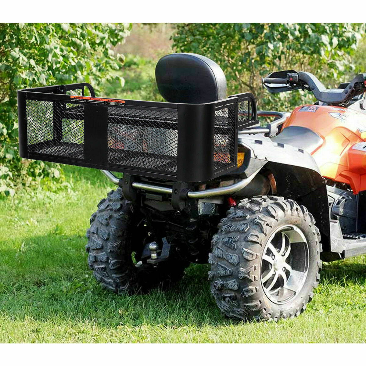 ATV UTV Universal Rear Drop Basket Rack Steel Cargo Hunting