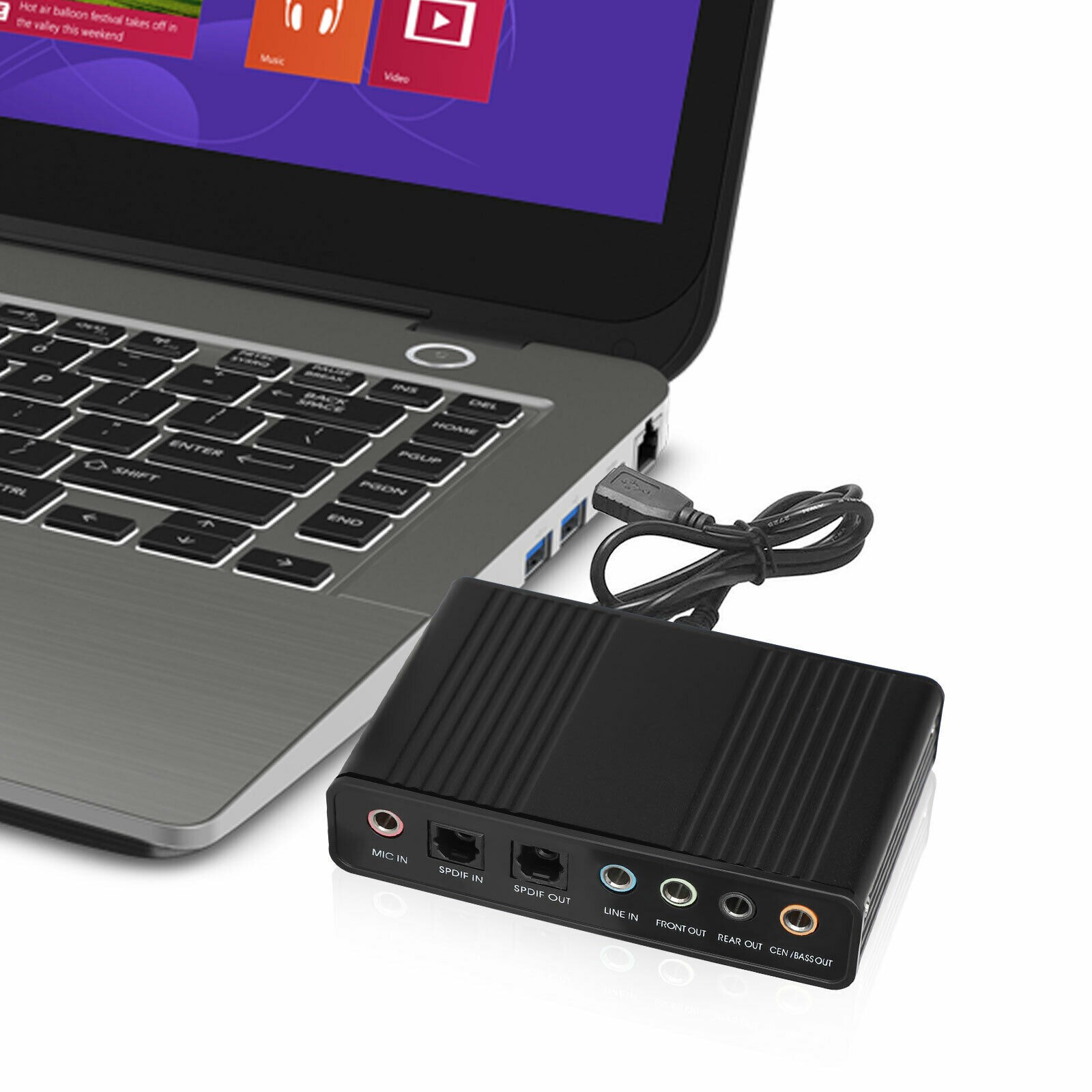 6 Channel 5.1 Optical SPDIF Sound Card USB Audio Output Adapter External for PC