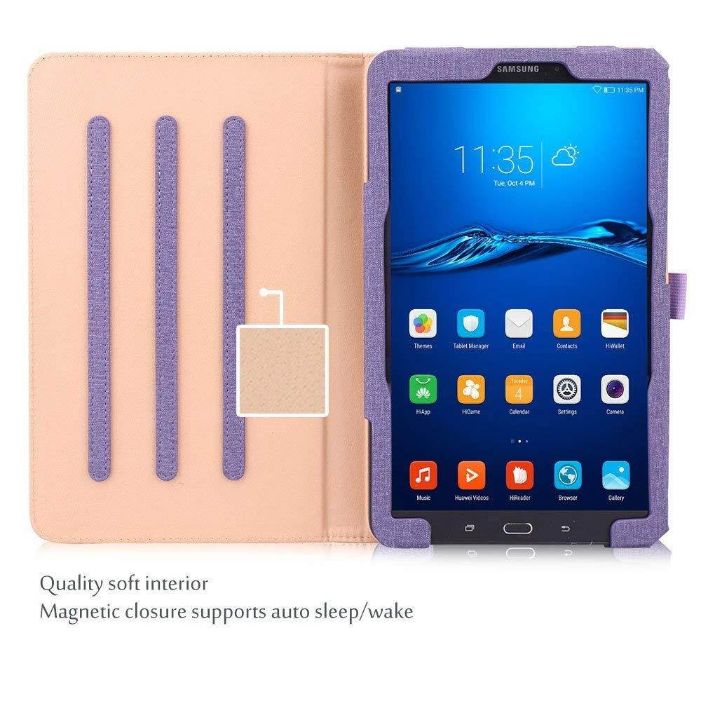 ProCase Samsung Galaxy Tab A 10.1 Case - Stand Folio Case Cover for Galaxy Tab A 10.1" Tablet SM-T580 T585 T587 (NO S Pen Version), with Multiple Viewing Angles, Document Card Pocket -Purple