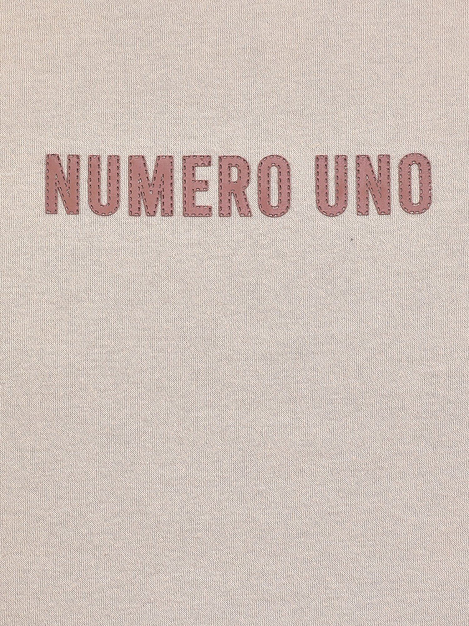 NUMERO UNO Beige Regular Fit Solid Round Neck Brushed Fleece Pullovers Sweatshirt