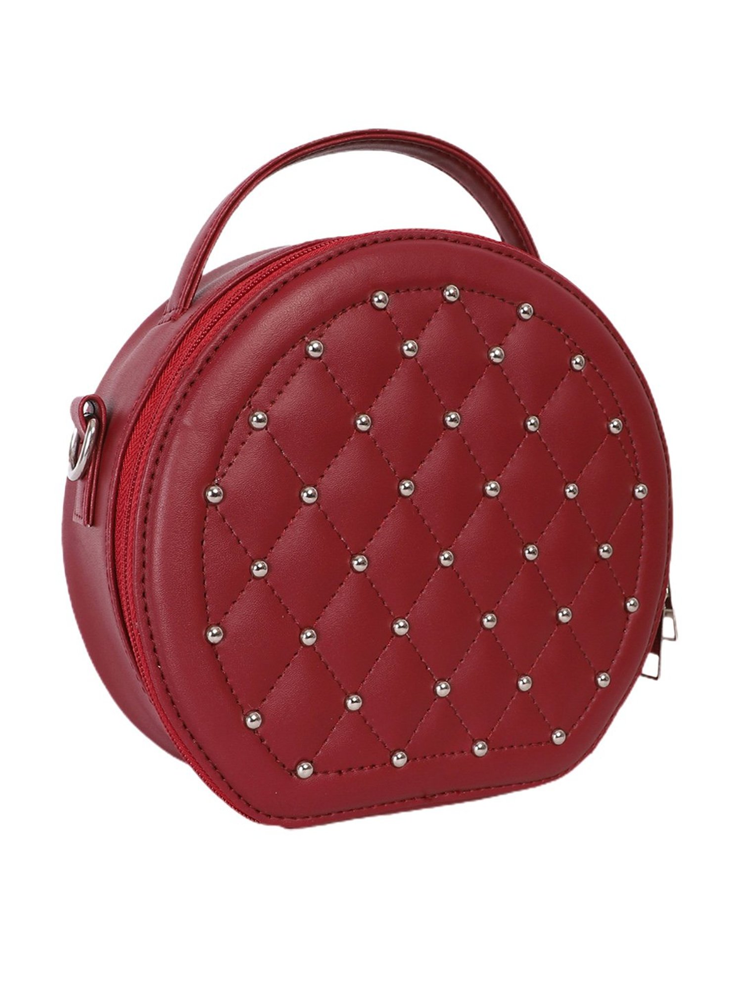 Bagsy Malone Maroon Embellished Sling Bag