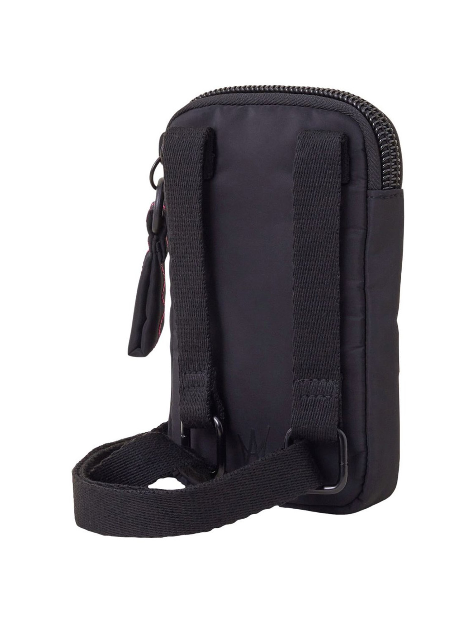 Accessorize London Black Fabric Solid Mobile Pouch