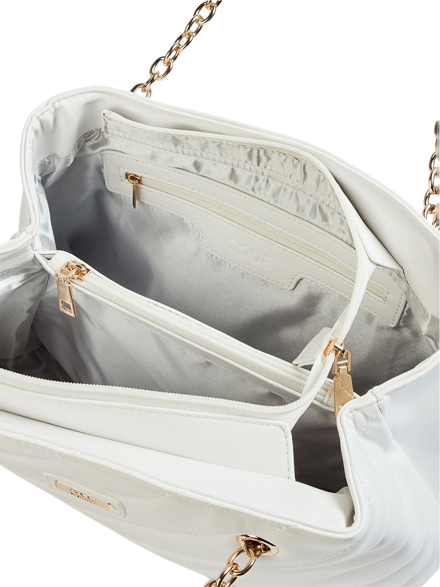 Code by Lifestyle White Shoulder Bag