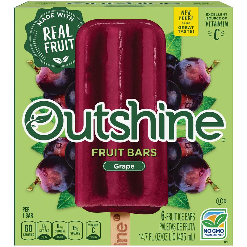 Outshine Grape Frozen Bars - 6ct