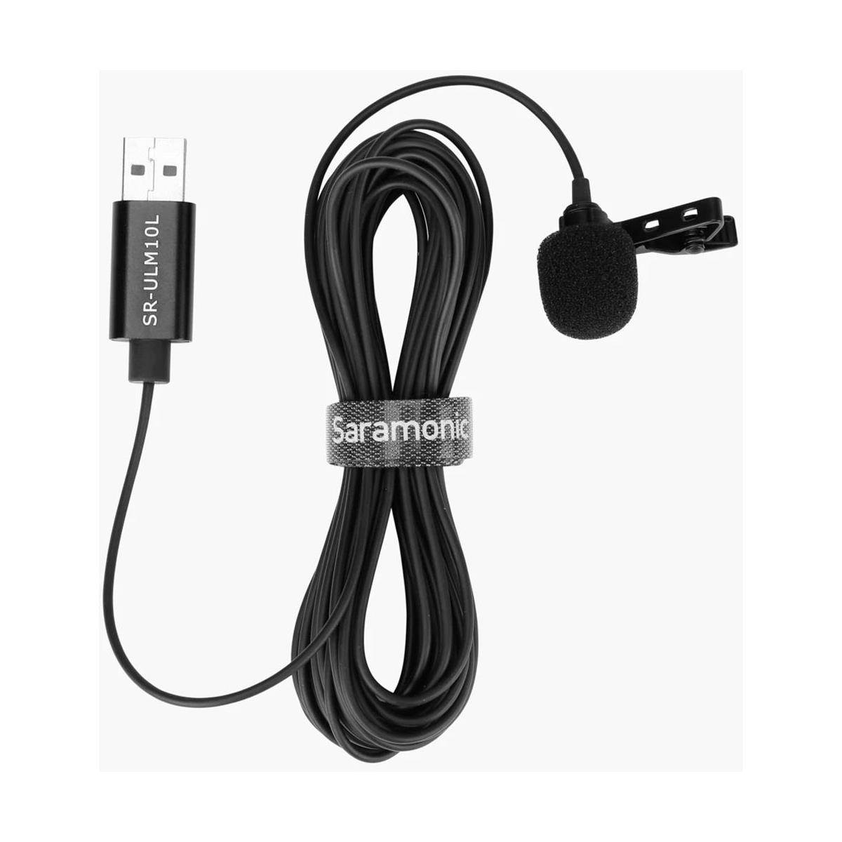 Saramonic SR-ULM10L Ultracompact Clip-On Lav Mic w/ 19.7' USB-A Connector Cable