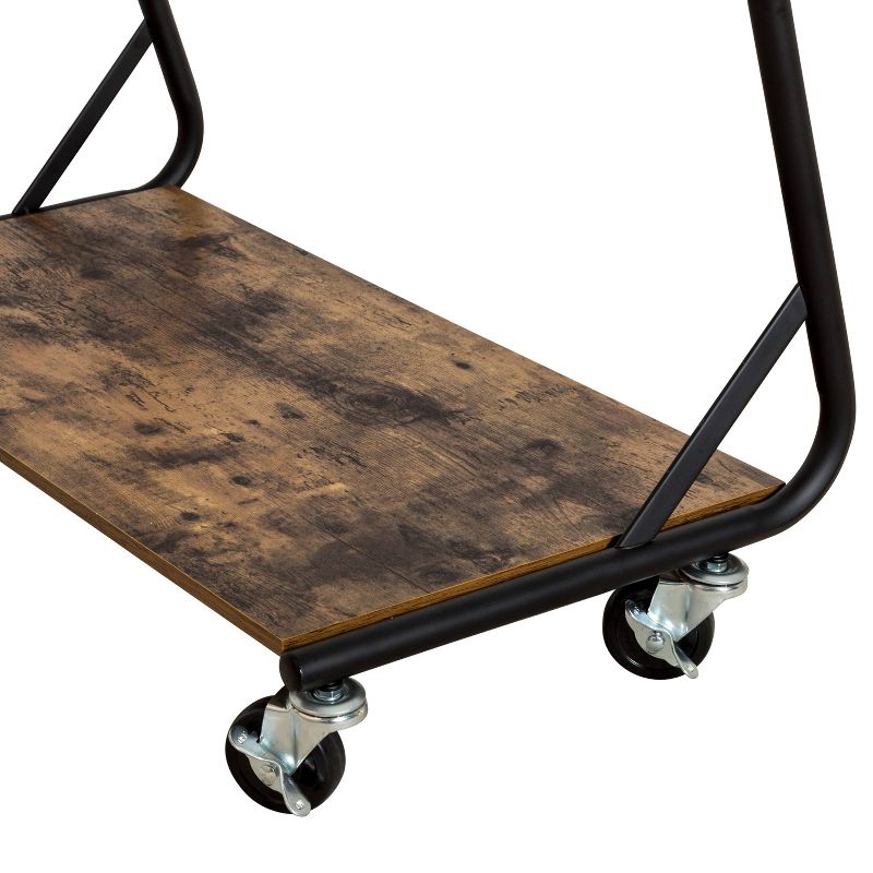 Honey-Can-Do Rustic Z-Frame Garment Rack Brown