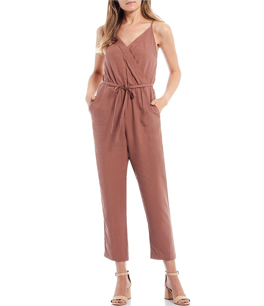 GB Sleeveless Tencel Wrap Jumpsuit