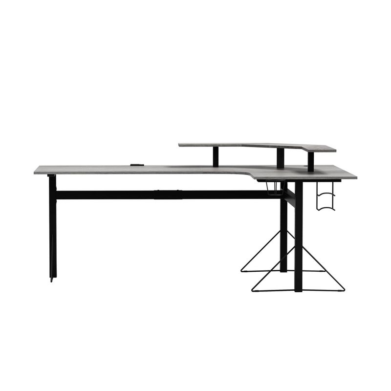 Carnegie Power Computer Gaming Desk Gray/Black - Jamesdar