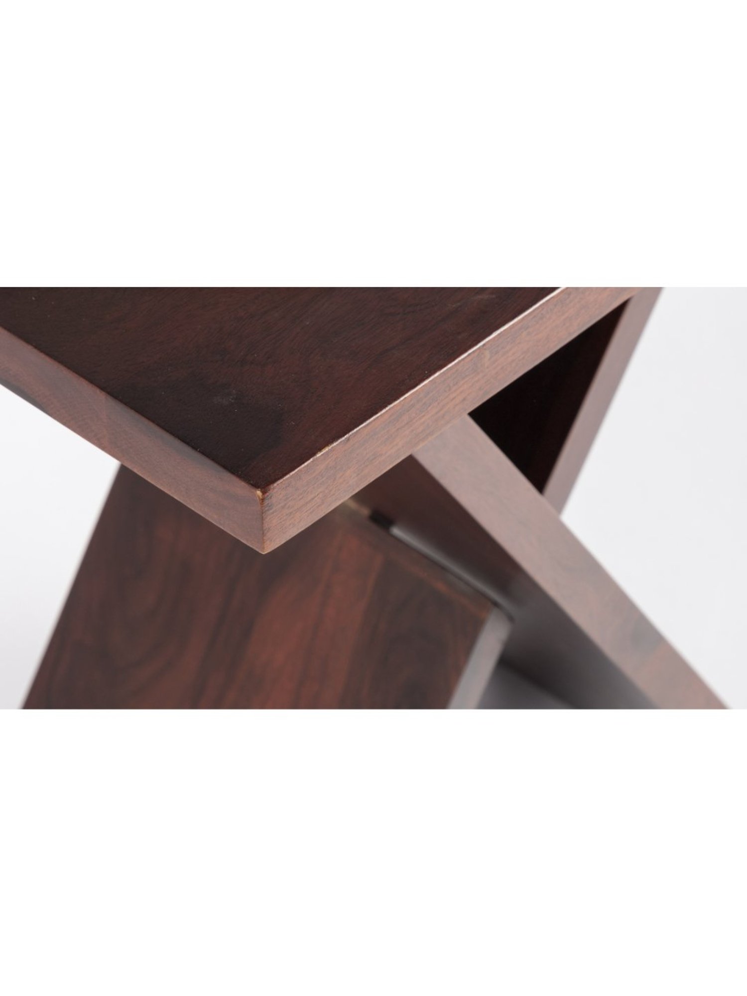 Ikiriya Darcy Solid Dark Brown Wood Coffee Table Dark Walnut Finish