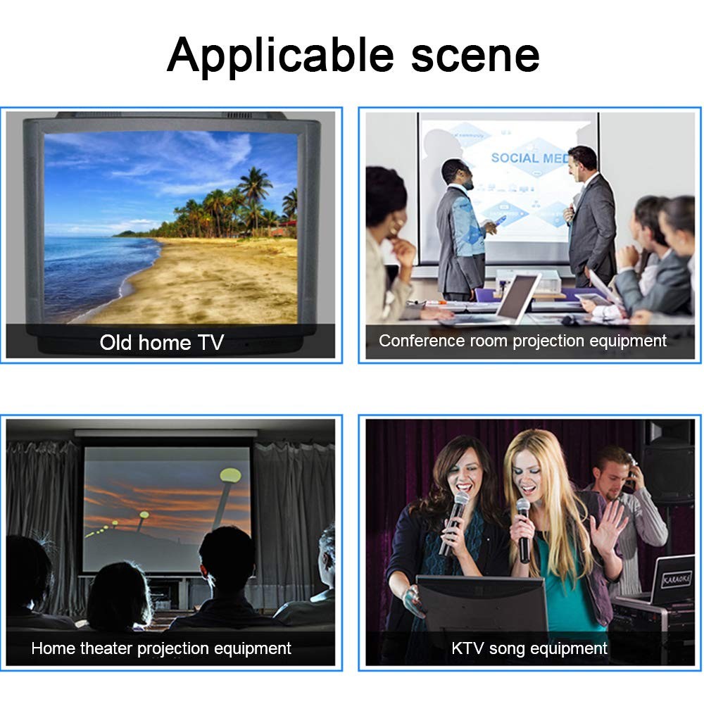 ESTONE 3RCA Composite CVBS AV to HDMI Video Audio Converter Adapter Mini Box Support 1080P PAL/NTSC with USB Charge Cable for PC Laptop Xbox PS4 PS3 TV STB VHS VCR DVD,Black