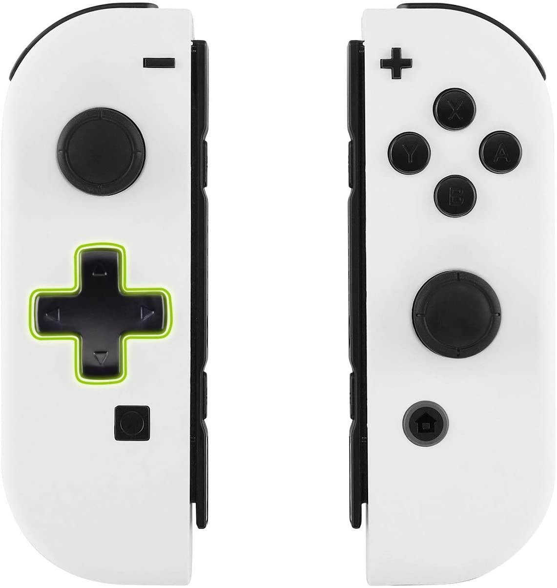 eXtremeRate Soft Touch White Joycon Handheld Controller Housing (D-Pad Version) with Full Set Buttons, DIY Replacement Shell Case for Nintendo Switch Joy-Con &ndash; Console Shell NOT Included