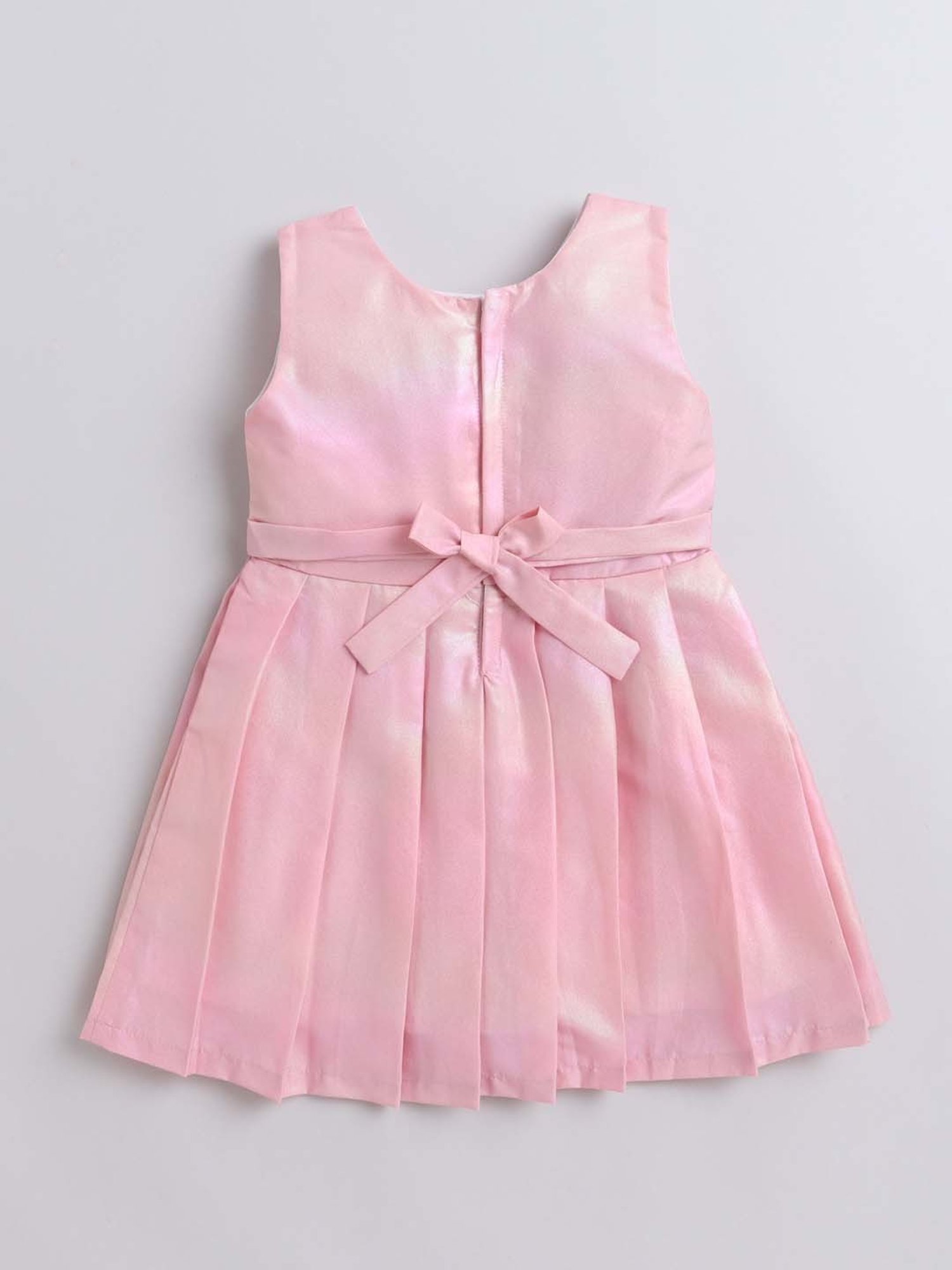 The Magic Wand Kids Pink & Grey Embellished Dress with Shrug