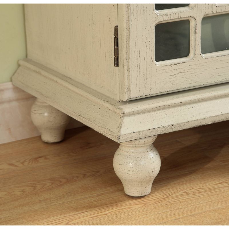 Remak 4 Door Media Credenza TV Stand for TVs up to 76" Ivory - Treasure Trove Accents