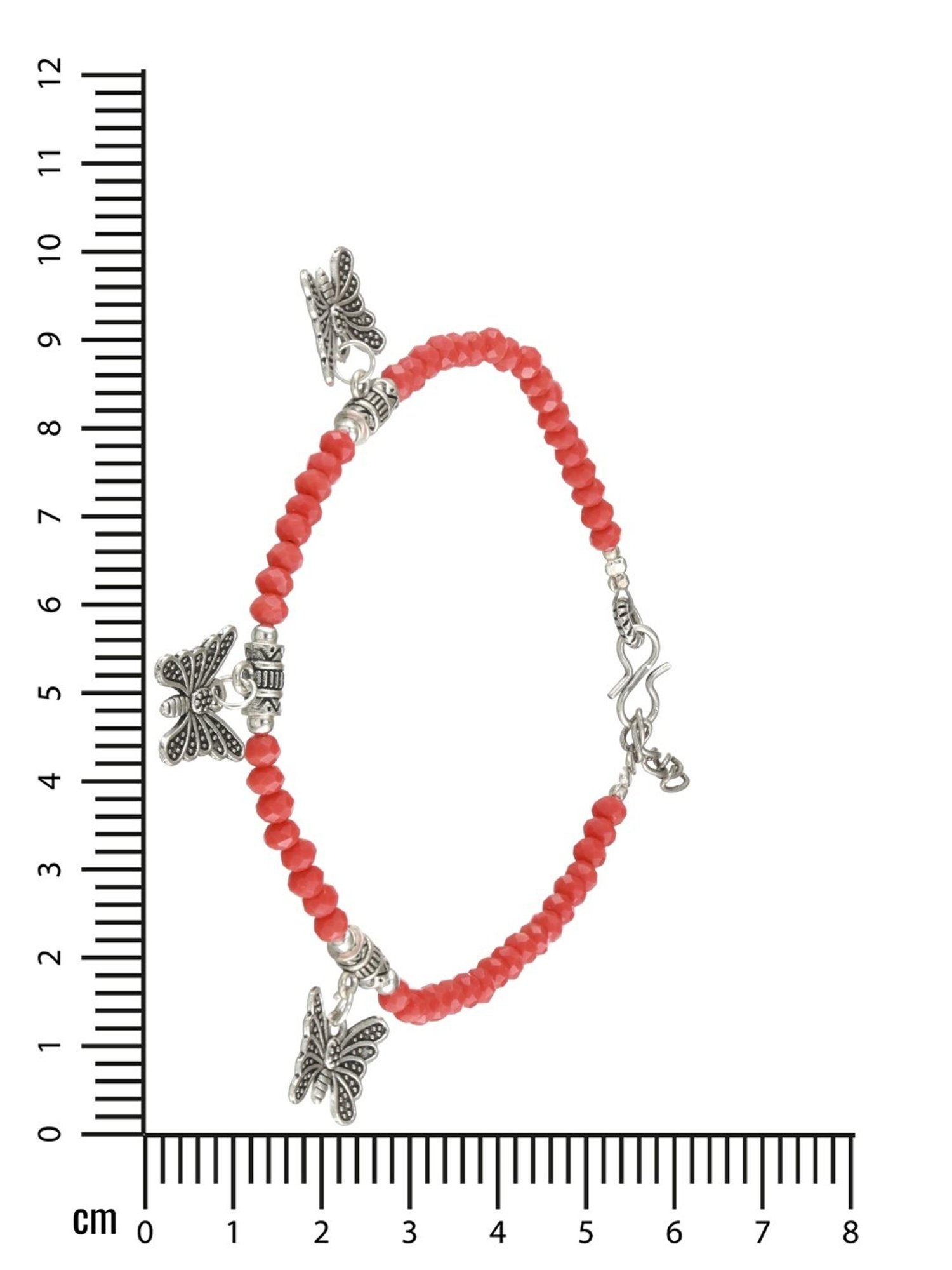 Aatmana Butterfly Charms Beaded Handcrafted Anklets - Set of 2