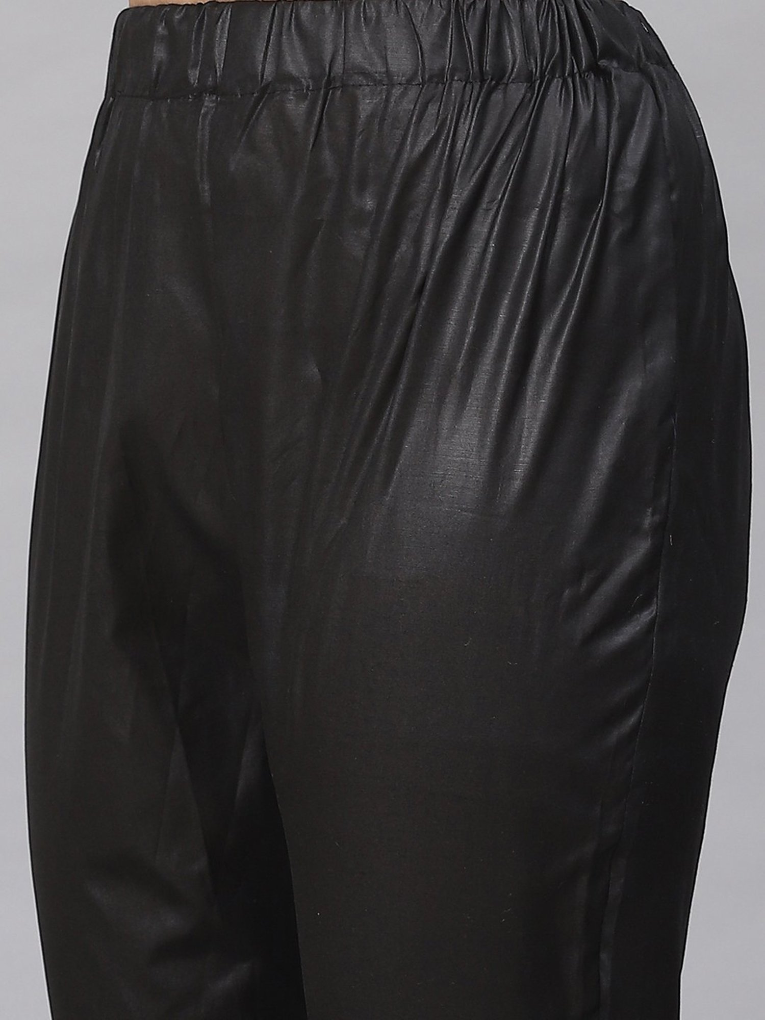 Saree Mall Black Embroidered Unstitched Dress Material