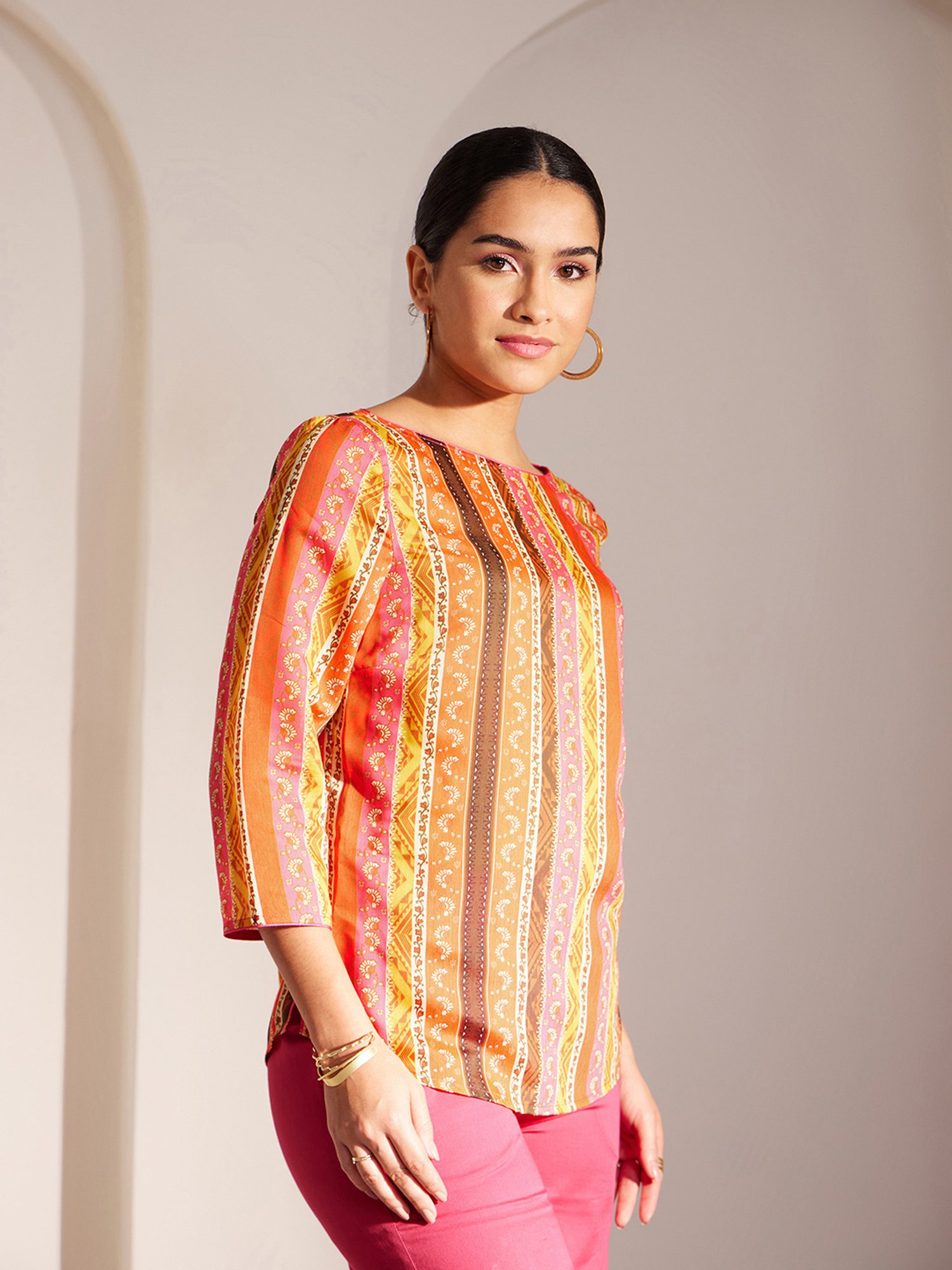 Fablestreet Multicolor Striped Top