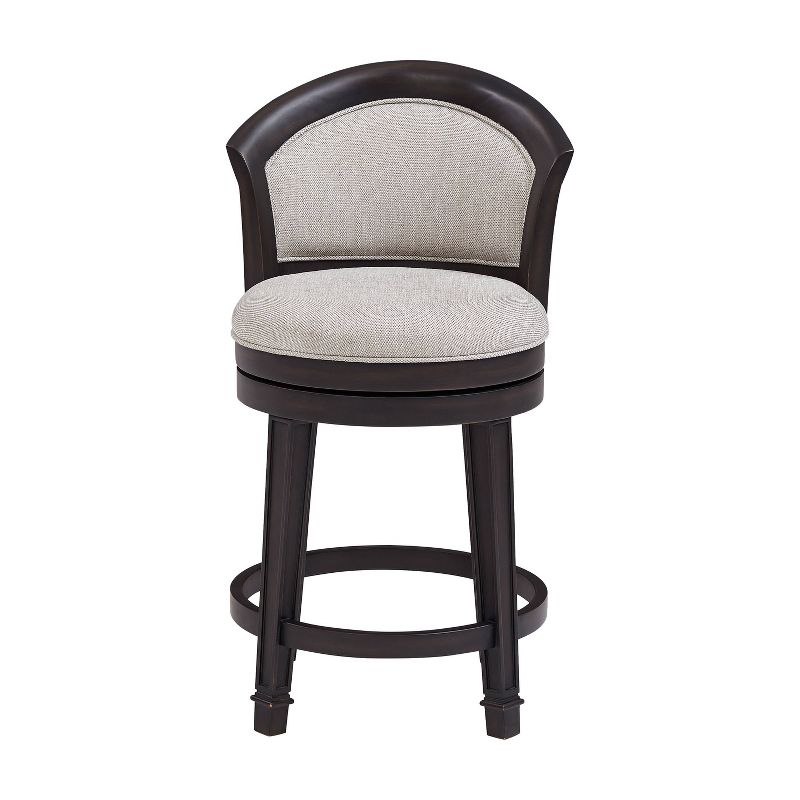 Monae Wood Swivel Counter Height Barstool Aged Black - Hillsdale Furniture