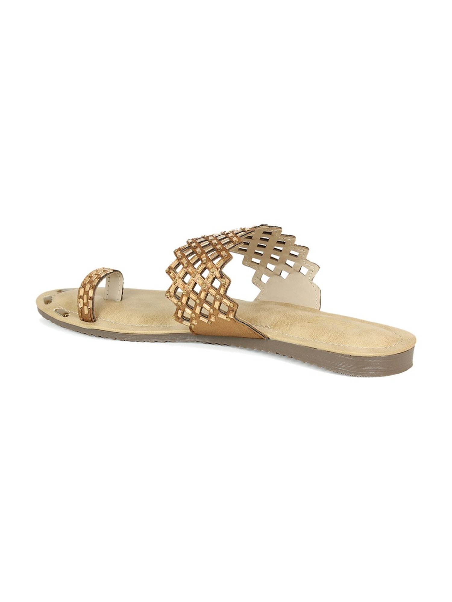 Inc.5 Women's Antique Gold Toe Ring Sandals