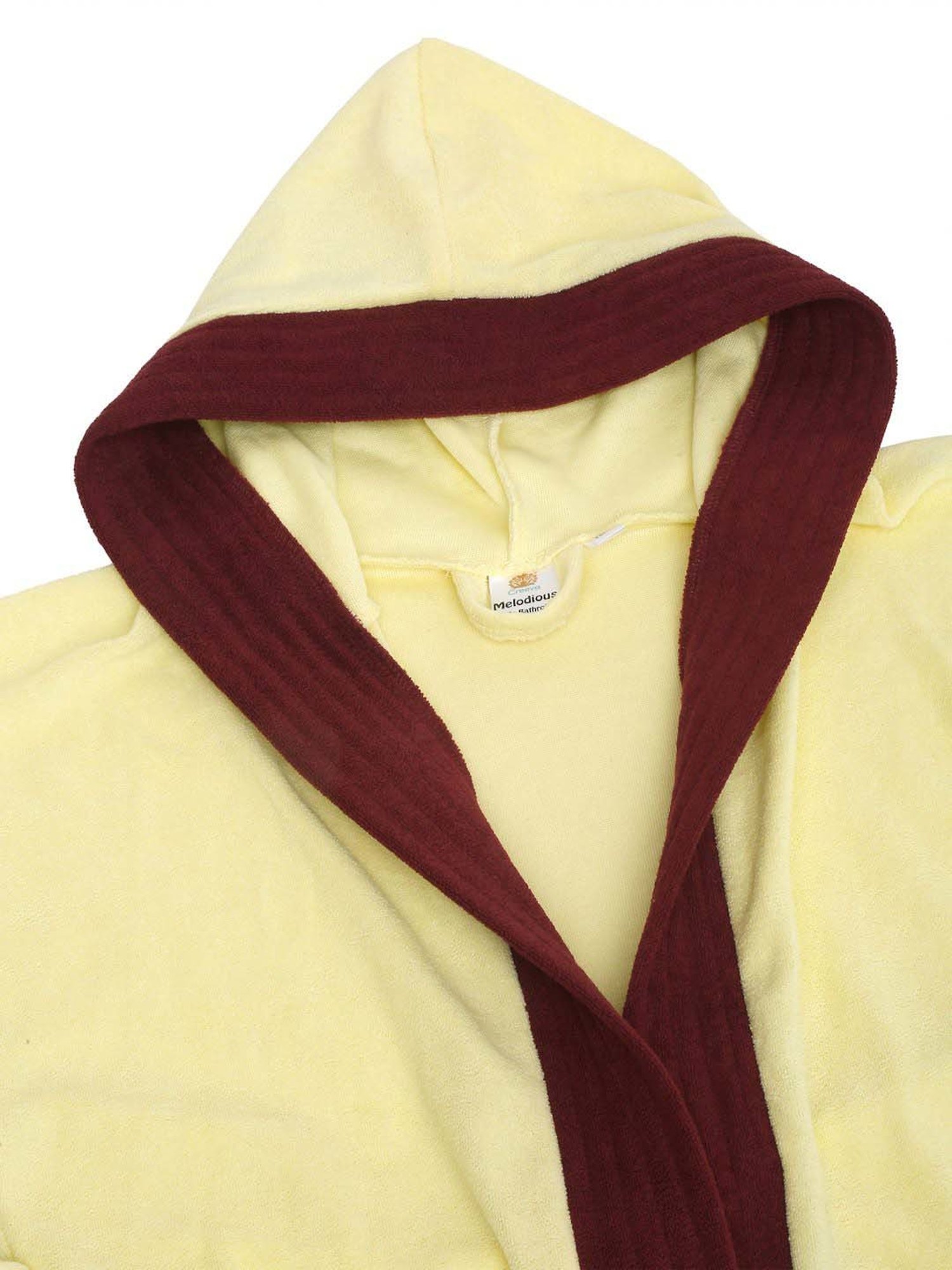 Creeva Melodious Black & Turkish Micro Terry 225 GSM Kids Hooded Bathrobe 4-5 Years With Pocket