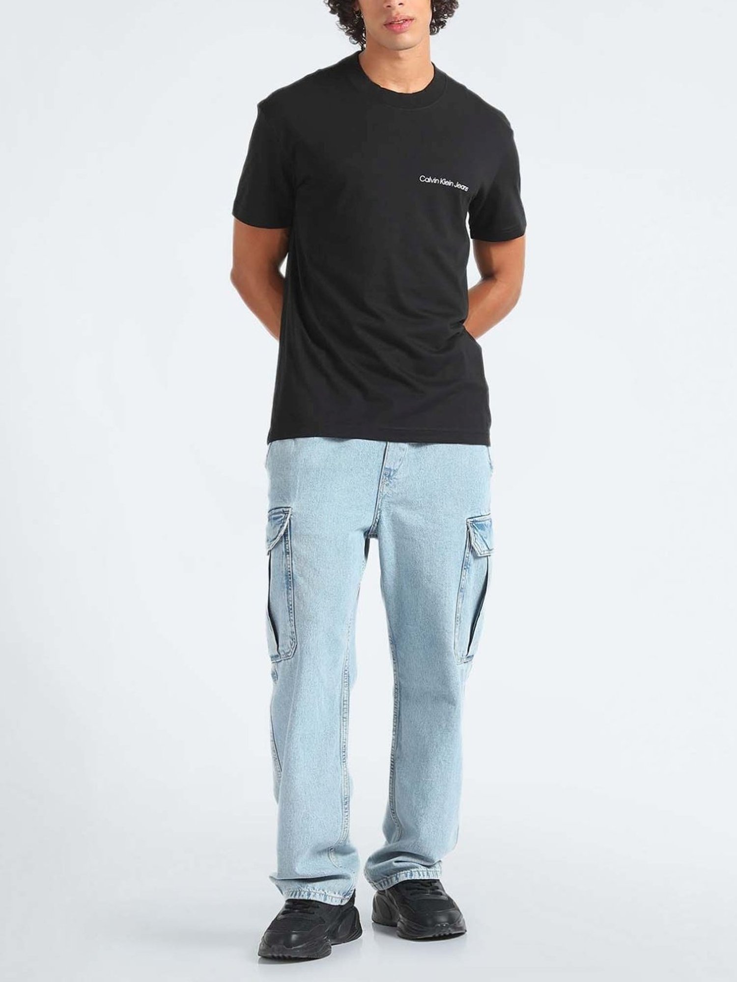 Calvin Klein Black Cotton Regular Fit T-Shirt