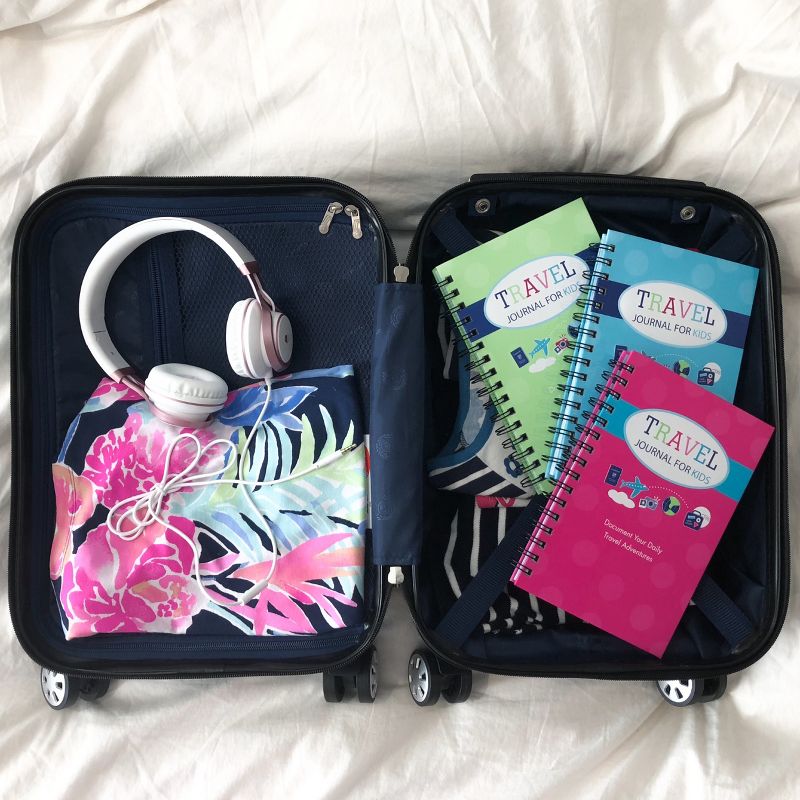 Travel Journal for Kids 8.5"x5.5"& Sticky Pad Bundle Teal - Kahootie Co