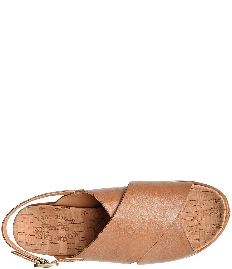 Kork-Ease Chloe Leather Slingback Wedge Sandals